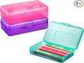 Sooez 3 Pack Pencil Case, Large Hard Pencil Box Bulk, Plastic Storage Container by Sooez