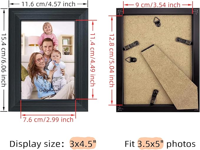 Giftgarden 12 Pack 3.5x5 Picture Frame Black - Image 3