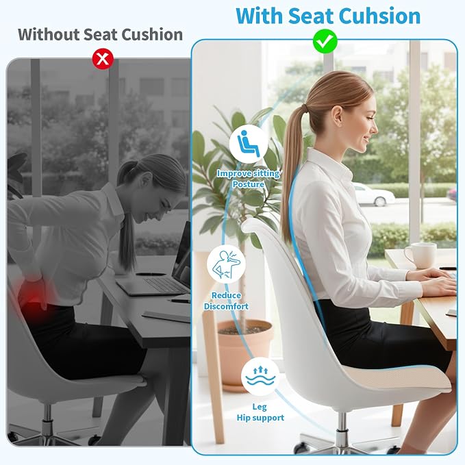 TranquilRelax 2XL Seat Cushion, Memory Foam Cushion - Image 6