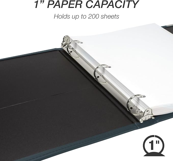 Samsill Classic Collection 3 Ring Leather Binder, Executive Presentation - Image 2