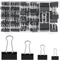 Binder Clips Paper Clamps Assorted Sizes 140 Count, 4 Sizes in One Pack by Deoot