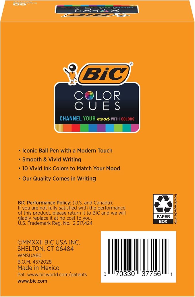 BIC Color Cues Pen Set, Fun Color Pens - Image 2