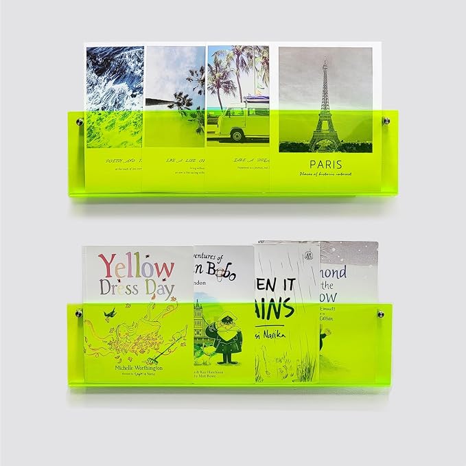 ROYALITA 2-Pack Acrylic Magazine Holder Brochure Holder, Fashion Hanging - Image 2