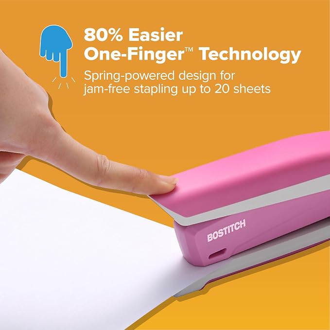 Bostitch Office InPower Spring-Powered Desktop Stapler, 20 Sheet Capacity - Image 2