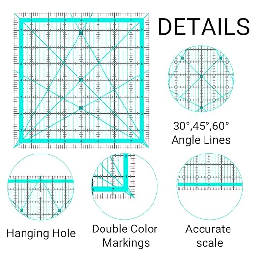 Quilting Rulers, 5 Quilting Square Ruler - Image 5