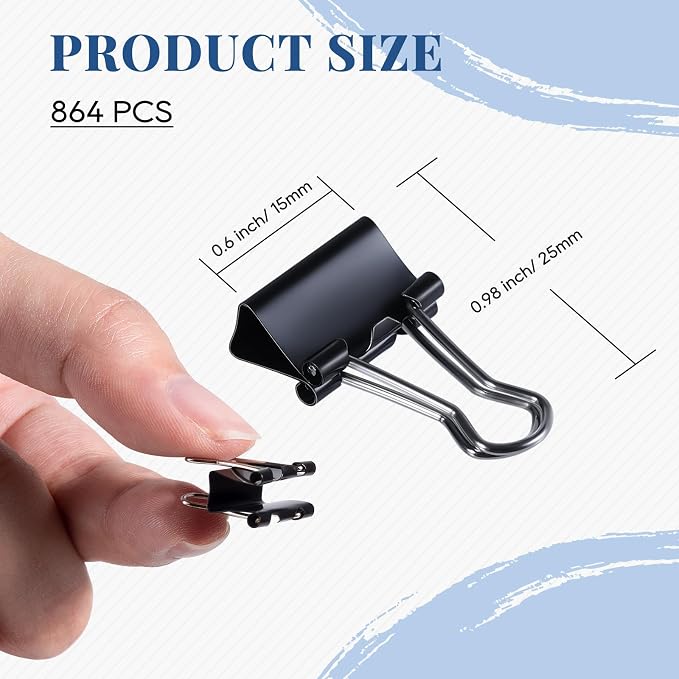 Small Binder Clips Bulk 864 PCS - Image 7