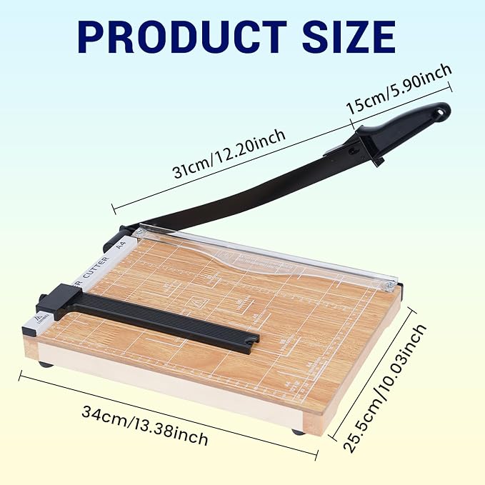 Paper Trimmer Cutter for Office and Crafts, Heavy-Duty, Portable Paper Slicer - Image 5
