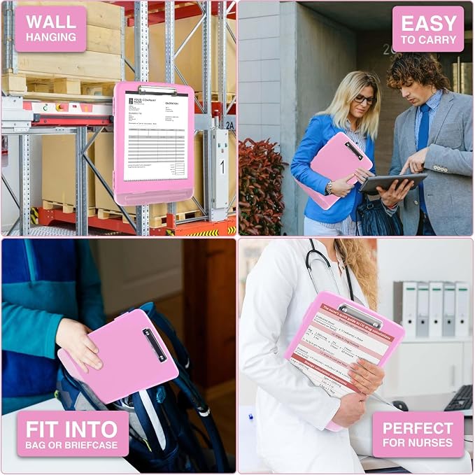 Sooez Clipboard with Storage, Clip Board 8.5 x 11 with Pen Holder, Plastic - Image 7
