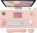 Bloss Leather Desk Pad and Keyboard Wrist Rest, Large Mouse Pad + Keyboard by Bloss