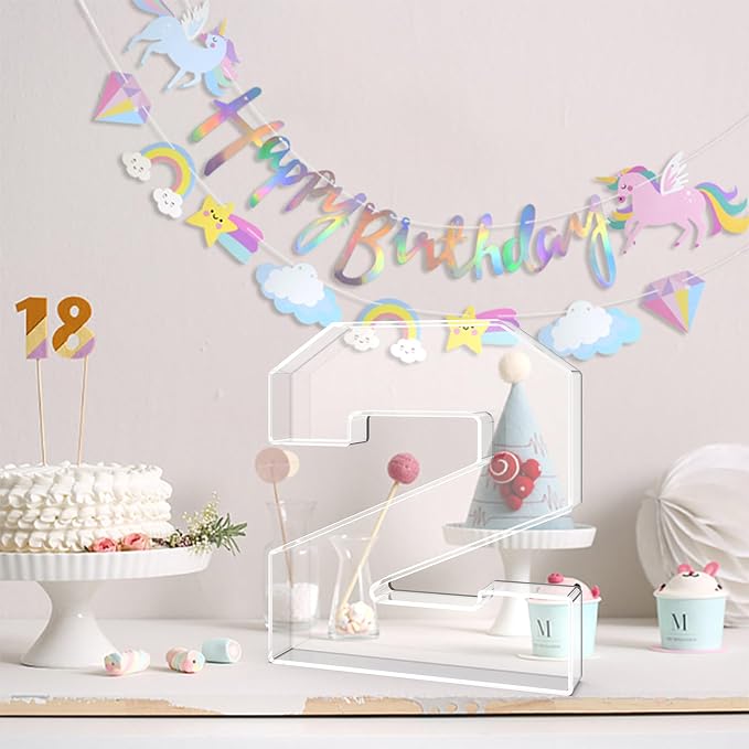 11" Acrylic Number Charcuterie Tray, Fillable Number Charcuterie Box - Image 4