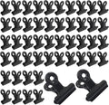 50 Pack Antique Black Bulldog Clips - 22mm Small Metal Paper Clips Clamps by Unknown