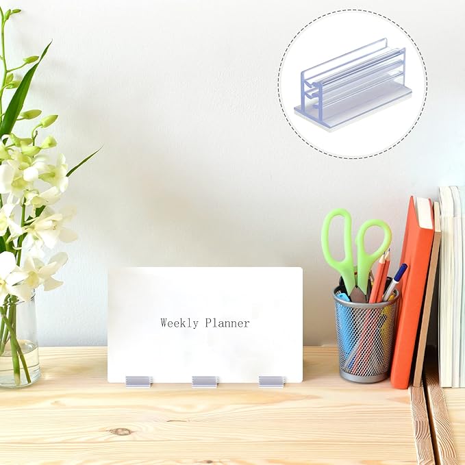 200 Pcs Self Adhesive Sneeze Guard Holder Acrylic Panels Name Tag Holders - Image 4