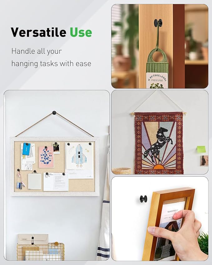 Uniclife 20 Pcs Thumb Tacks, Double Headed Picture Hangers 4 Size | Push pins - Image 7