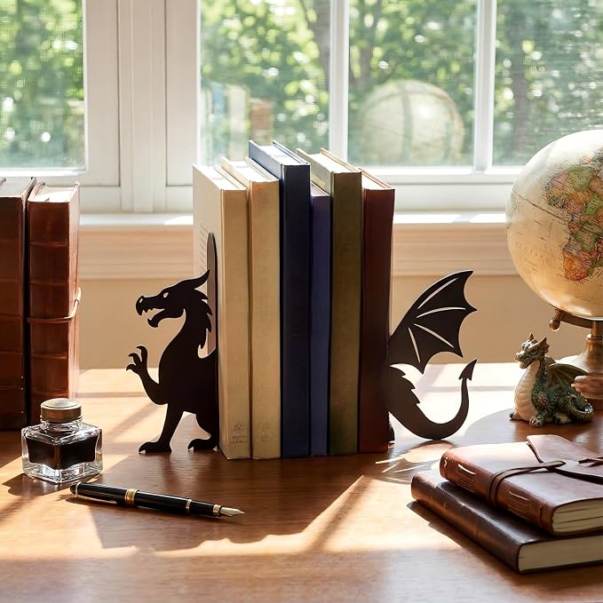 Geelin Dragon Metal Bookends Set of 2 Styles Fantasy Book Ends - Image 5