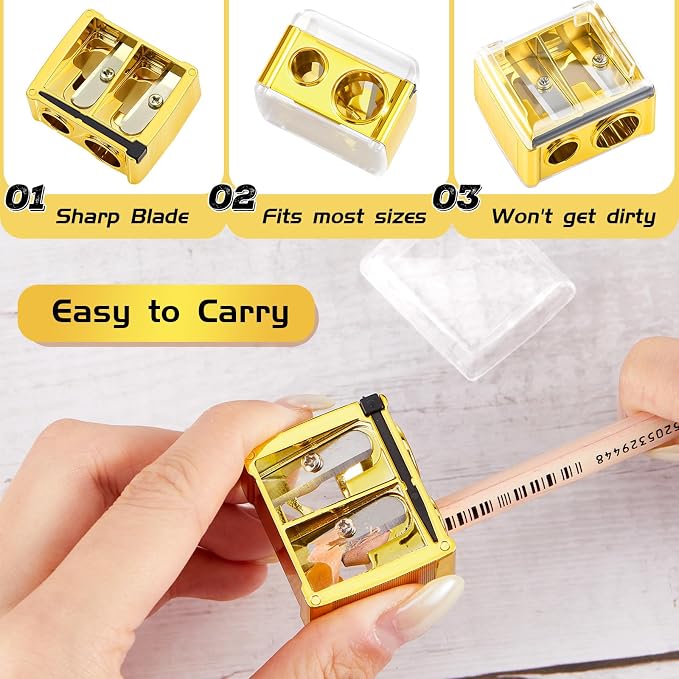 Chuangdi 5 Pack Makeup Pencil Sharpener Plastic Lip Liner Pencil Eyeliner - Image 3
