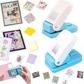 2 Pcs Craft Hole Punch, 1X0.8 inch Rectangular Postage Stamp Punches & 1" by CYFUNDESIGN