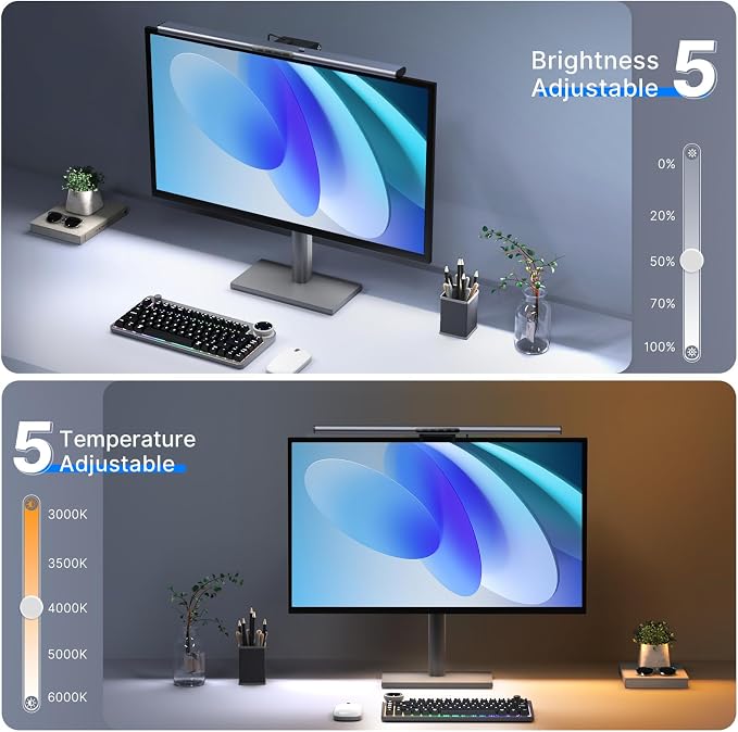 Syrinx Monitor Light Bar for Home Office & Gaming, Eye-Caring Computer Monitor - Image 3