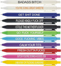 Cityhermit 11Pcs Funny Adult Ballpoint Pen Set, Premium Days of The Week Swear by Focusoncreativegiftdesign