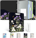 Mini Binder 3 Ring 1 Inch for 5.5"x8.5" Paper, Cute Small Three Ring Binders by BVSSX