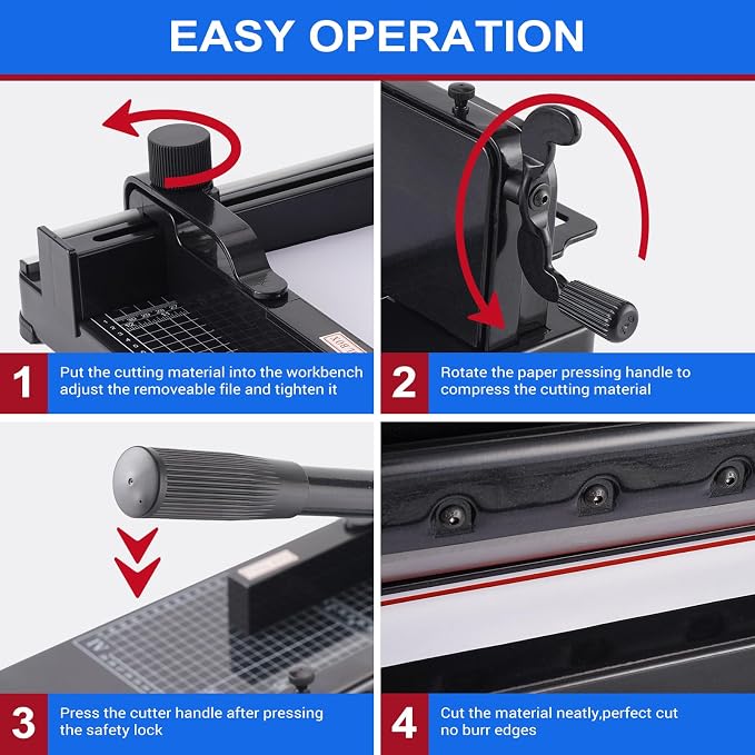 Heavy Duty Paper Cutter, 12 inch Guillotine Paper Cutter, Guillotine Paper - Image 7