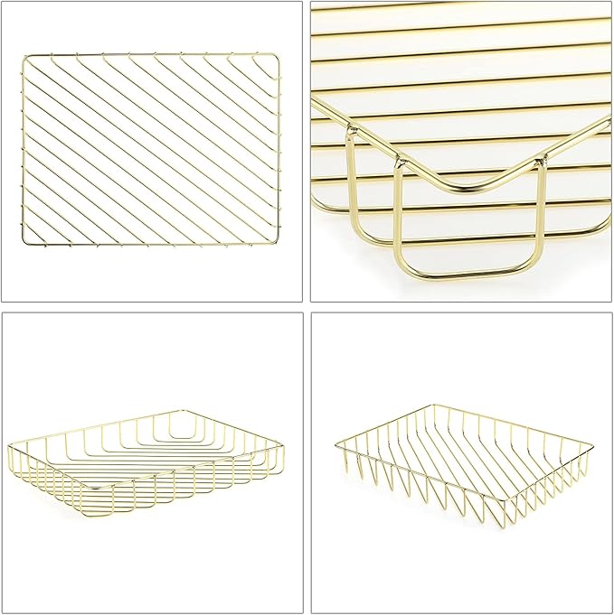BTSKY Multipurpose A4 File Tray Wire Desk Tray Organizer Elegant Letter Size - Image 5