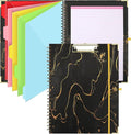 HWPRATO Clipboard with Notepad Clipfolio 5 Dividers with 10 Pockets Letter Size by Home