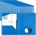 Henoyso 18 Pack Blue Plastic Folders by Henoyso