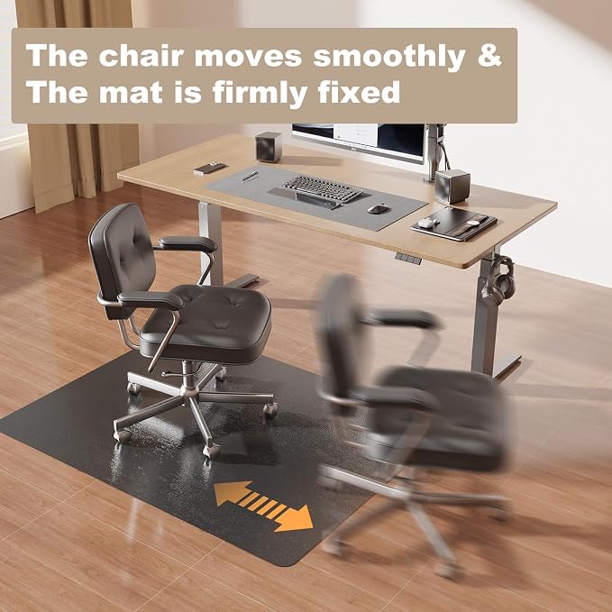40"x 50" Office Chair Mat for Hardwood, Vinyl Computer Floor Mat, Anti-Slip - Image 5