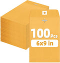 SUNEE 6x9 Envelops, 28-lb Brown Kraft Envelopes by SUNEE