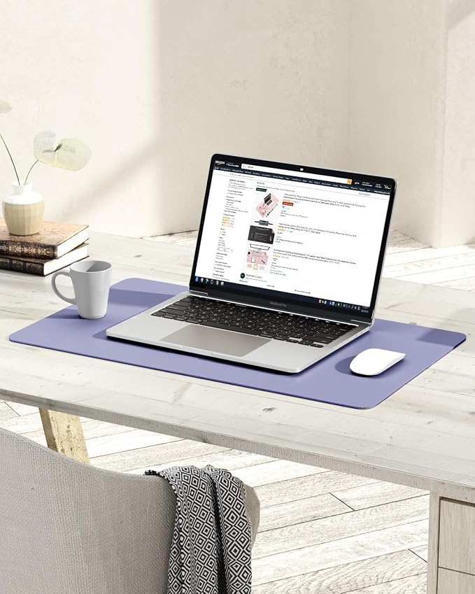 YSAGi Non-Slip Leather Desk Pad, Waterproof Laptop Computer Desk Keyboard Mat - Image 6