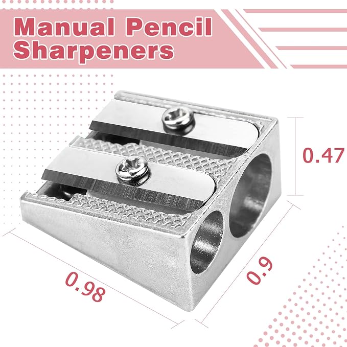 Tamaki 8 Pack Handheld Metal Pencil Sharpener - Image 2