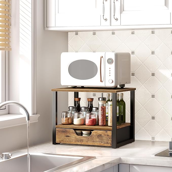 YATINEY Desktop Printer Stand, 2-Tier Printer Table - Image 8