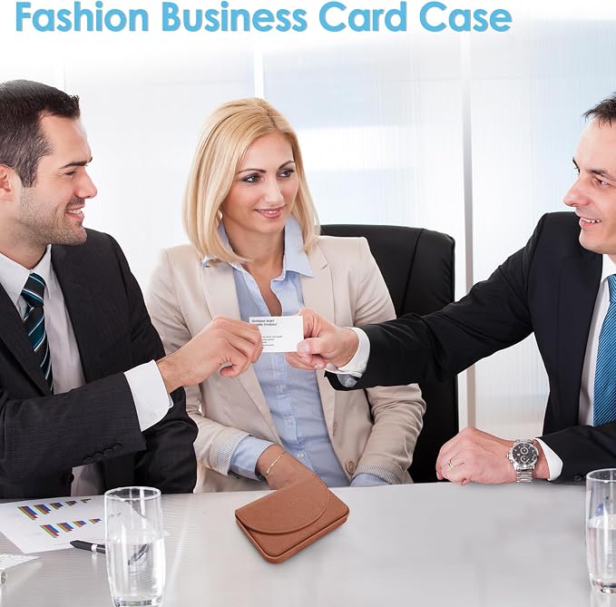 Business Card Holder，PU Leather Business Card Case Color Printing Pattern Card - Image 4