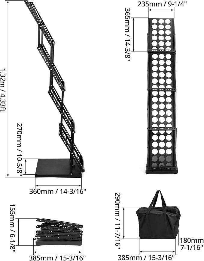 QWORK Magazine Brochure Display Rack Stand, 4 Pocket Foldable Literature - Image 5