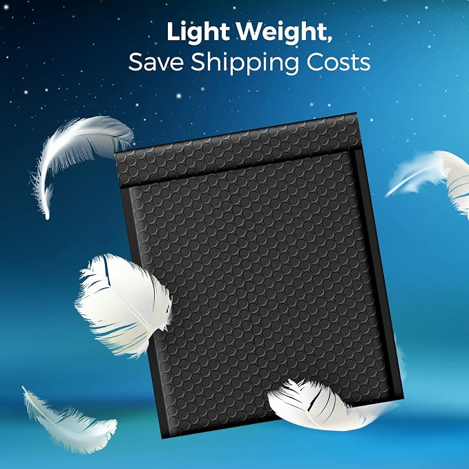 Fuxury Black Bubble Mailers 8.5x12" 40 Pack Padded Envelopes #2 Opaque Bubble - Image 6