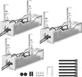 Under Desk Cable Management Tray 3 Pack, Cable Management Under Desk No Drill by Litwaro