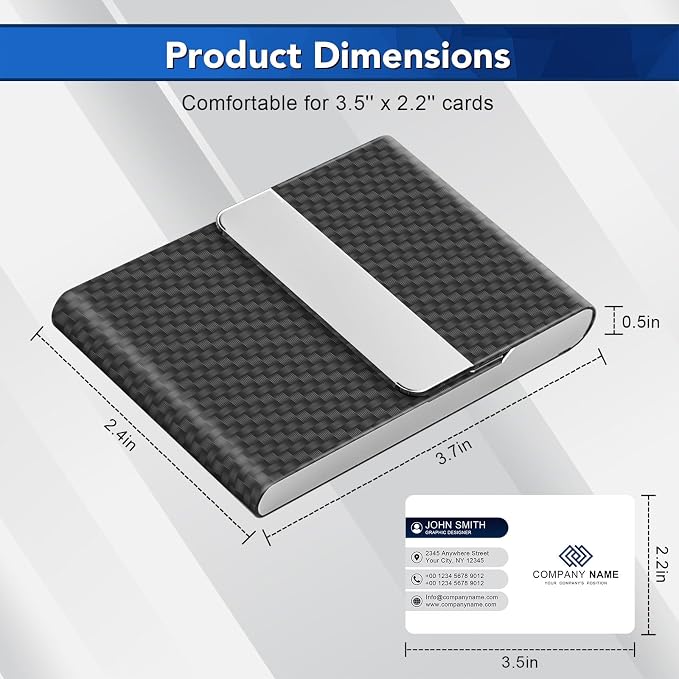 Business Card Holder, Metal Slim Business Card Case, Pocket Card Holder - Image 6