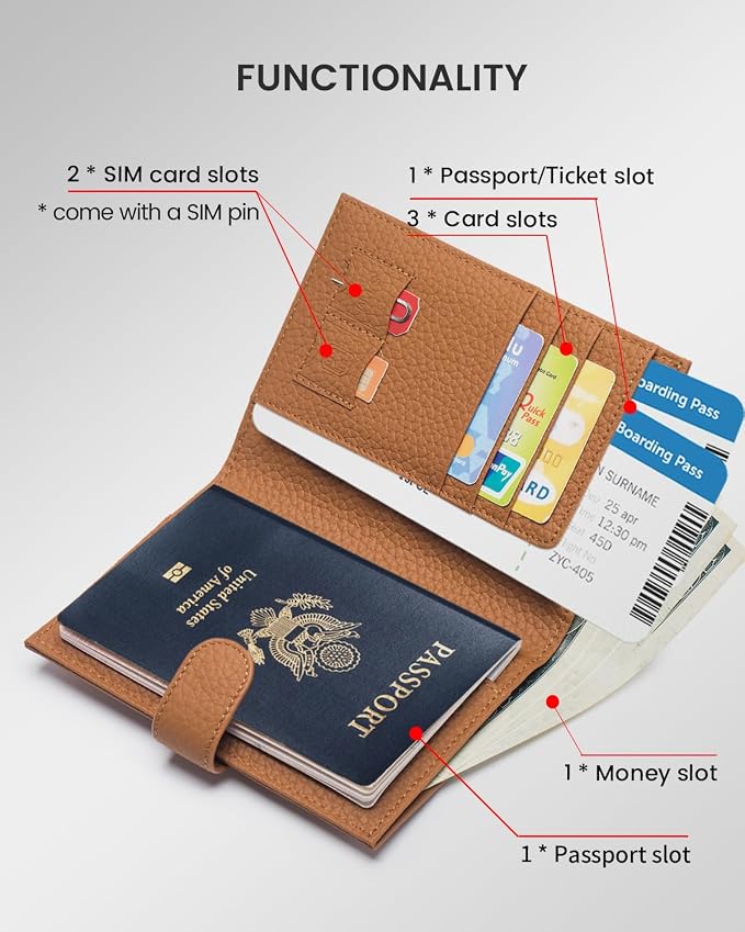 Karmiir RFID Passport Holder Travel Wallet Compact - Image 2