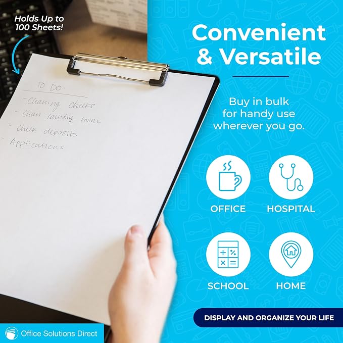 Black Plastic Clipboards Multipack - Image 5