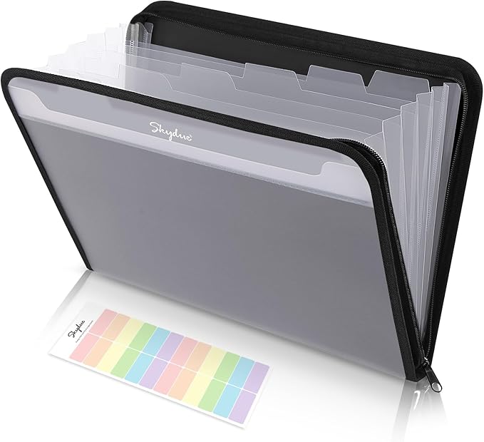 SKYDUE Accordion File Organizer, 7 Pocket Expanding File Folder by SKYDUE