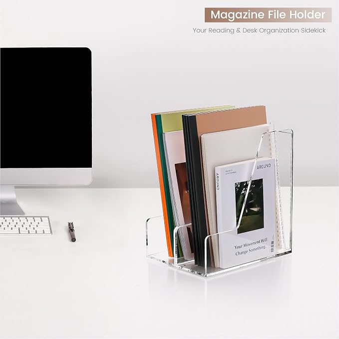 YUXUN Acrylic Magazine File Holder - Image 2