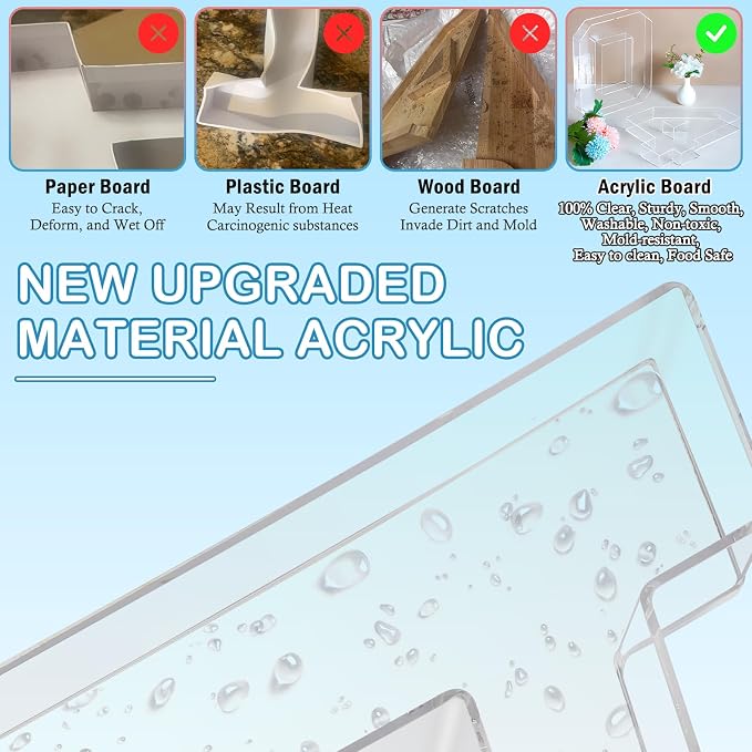 10" 7 Clear Acrylic Number Charcuterie Board Box, Reusable Fillable Decorative - Image 5