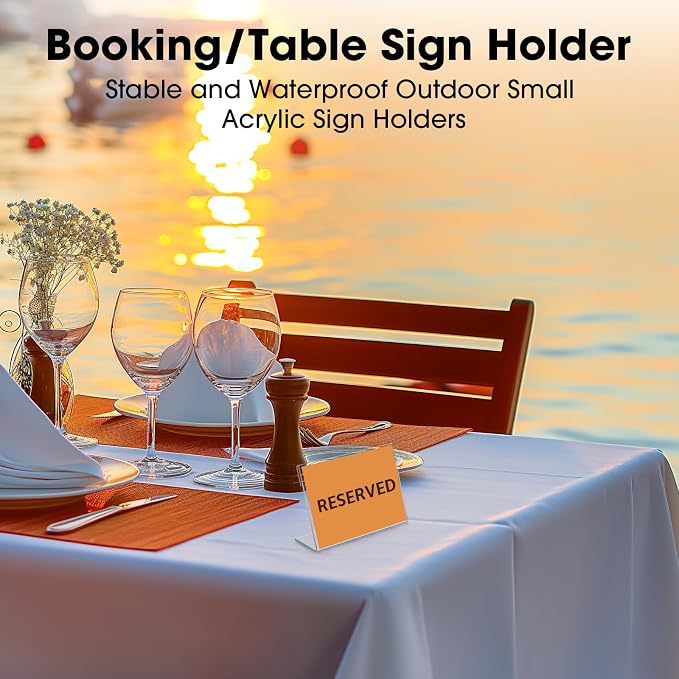 20 PCS 3.5 x 2.5 inch Small Acrylic Sign Holder, Mini Acrylic Food Signs Labels - Image 6