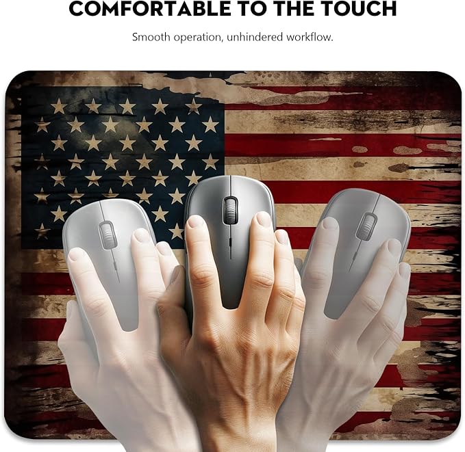 Vintage American Flag Mouse Pad - Image 3