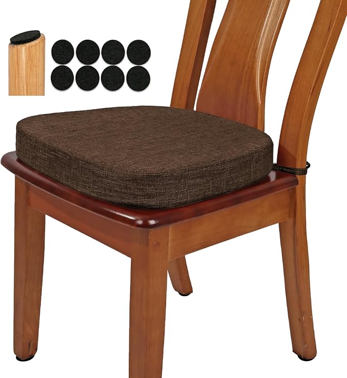 BUYUE Thickened 2.5" Friendly Woven Fabric Dining Chair Cushion, U-Shape High by BUYUE