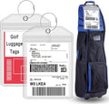 Extra Large Golf Luggage Tag 9" x 6 ", Shipping Label Holder by CRUISEAU