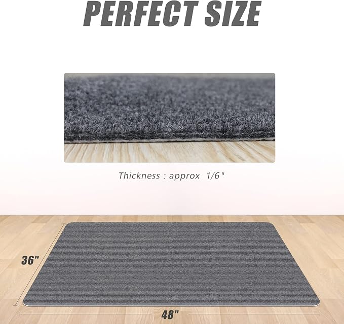 Sycoodeal Office Chair Mat for Hardwood Floor, Office Computer Gaming Chair Mat - Image 6