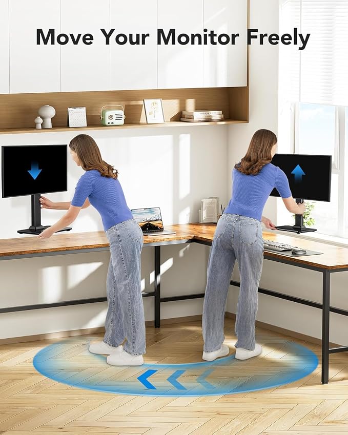 HUANUO Monitor Stand, Freestanding VESA Mount - Image 5