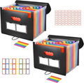 13 Pockets Accordion File Organizer 2 Packs Desktop Expanding File Folders by Unknown
