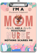 I'm a Rhodesian Ridgeback Mom and a Registered Nurse Nothing Scares Me Acrylic by Ninety3POD